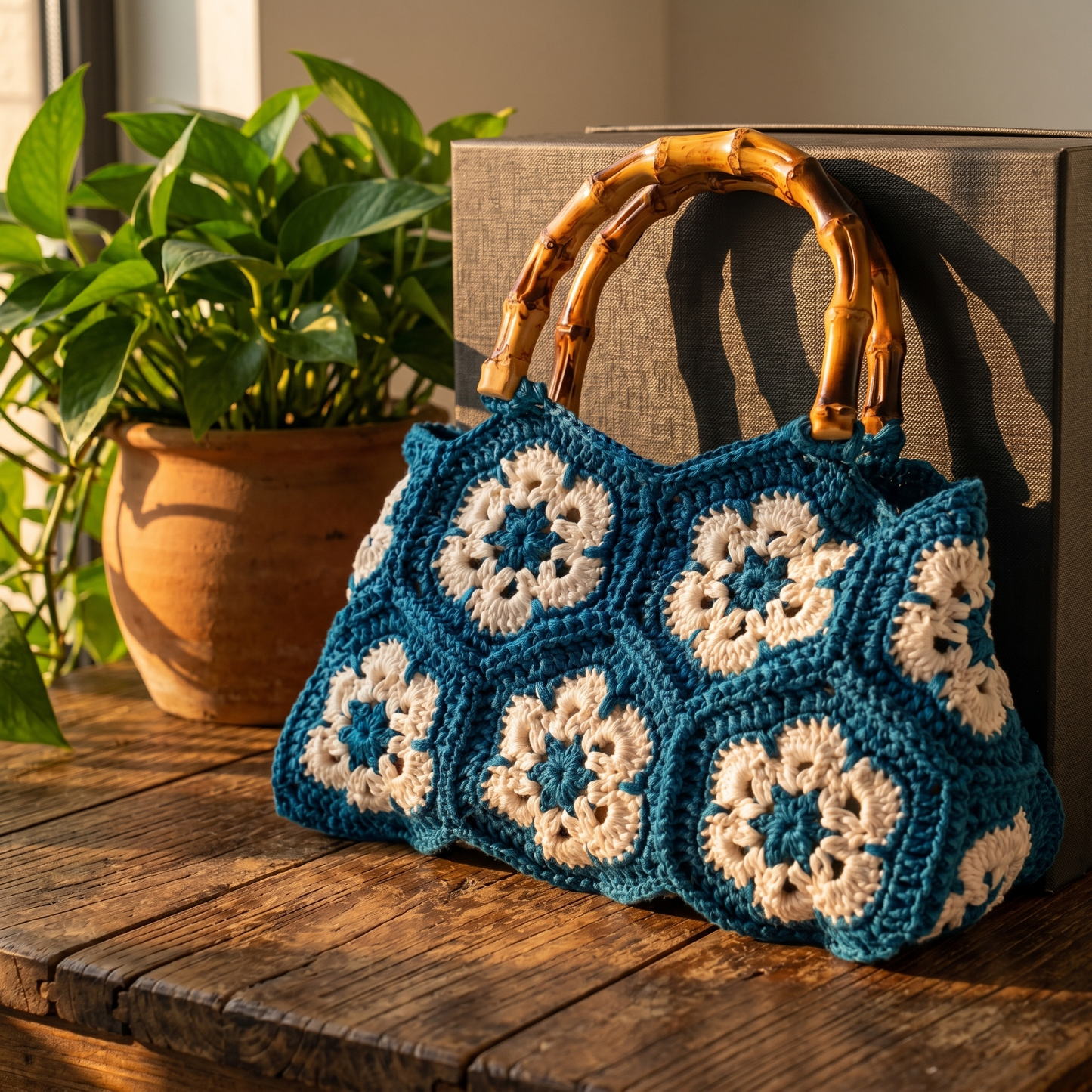 Floral&Crochet Tote Bags