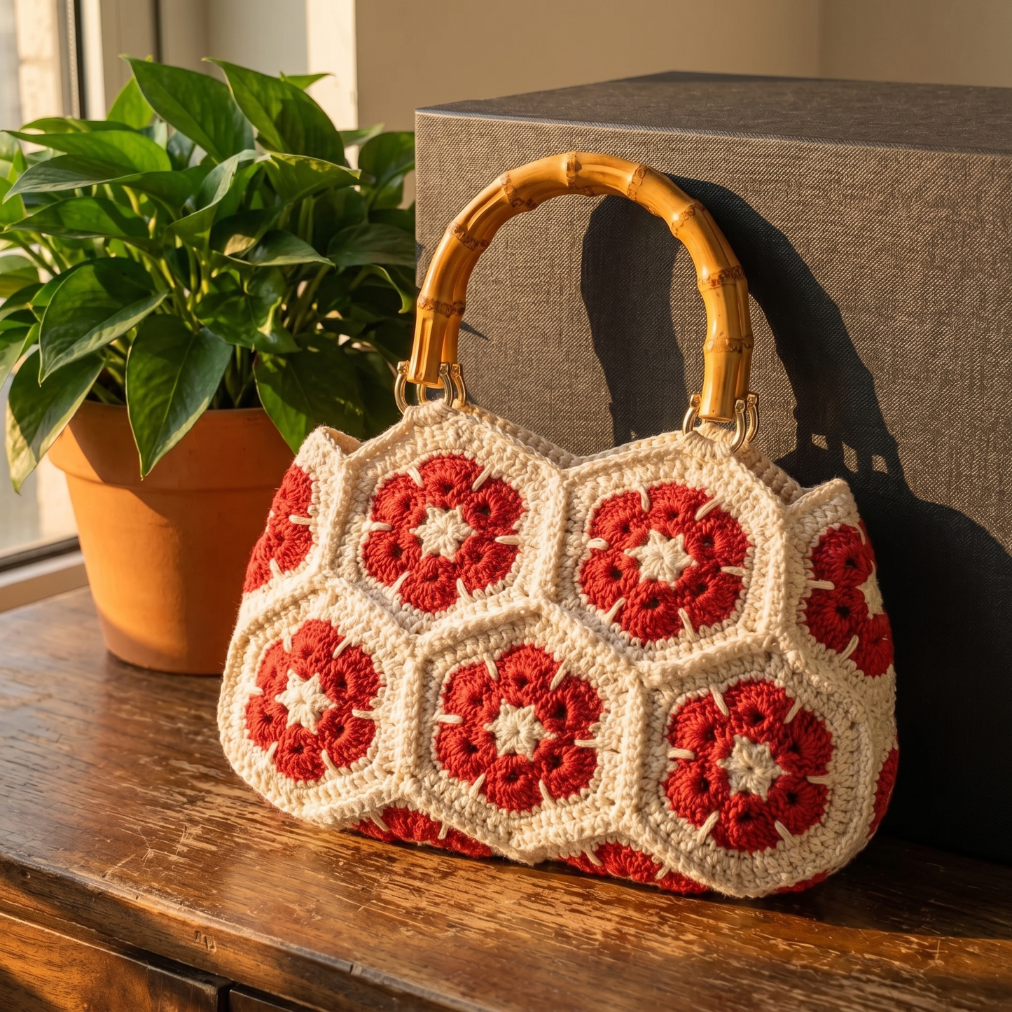 Floral&Crochet Tote Bags