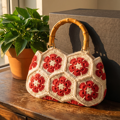 Floral&Crochet Tote Bags