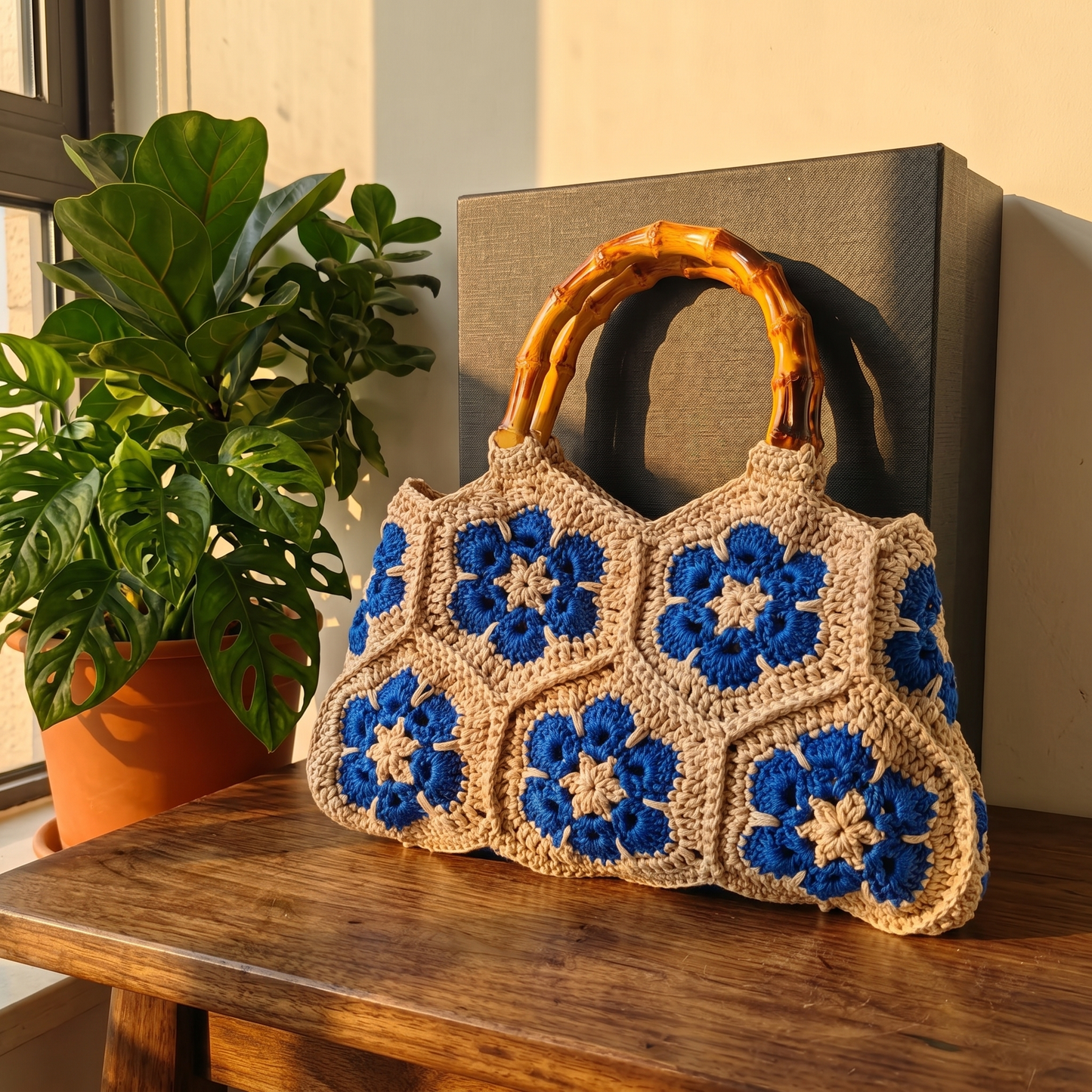 Floral&Crochet Tote Bags