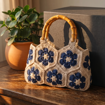 Floral&Crochet Tote Bags